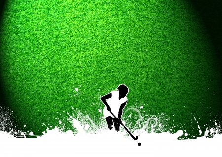 Abstract grunge Field Hockey sport background with spaceの写真素材