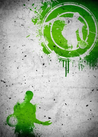 Abstract color basketball and streetball poster or flyer background with spaceの写真素材