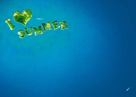 Summer island travel poster background with spaceの写真素材
