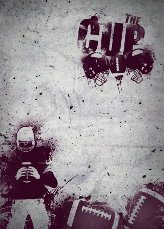 Abstract grunge american football invitation poster or flyer background with spaceの写真素材