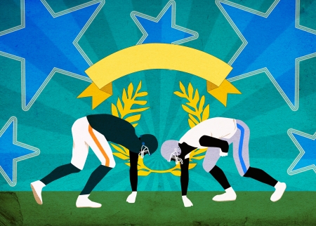 American football sport posterの写真素材