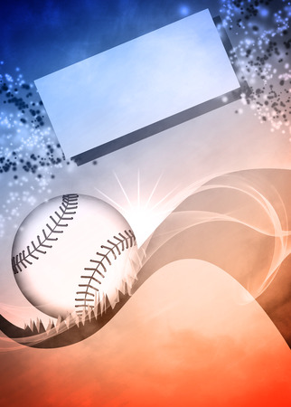 Baseball invitation poster or flyer abstract background with empty spaceの写真素材