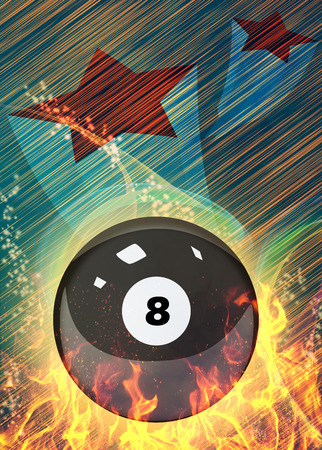 Abstract billiard invitation advert background with empty space