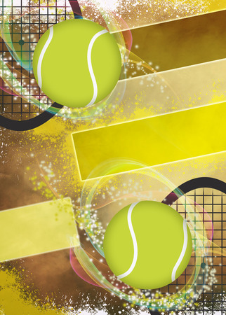 Abstract tennis invitation advert background with empty spaceの写真素材