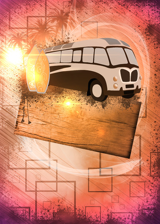 Summer surf sport invitation advert の写真素材