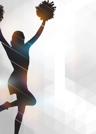 Cheerleader invitation advert poster or flyer background with empty spaceの写真素材