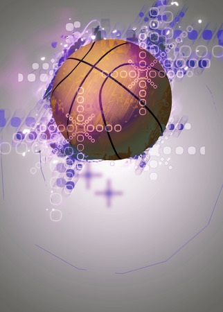 Basketball sport poster or flyer background with spaceの写真素材