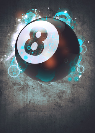 Abstract billiard, pool, snooker invitation poster or flyer background with empty space