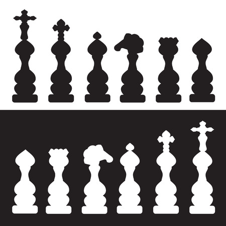 chess figures in black and white background abstract illustration isolatedのイラスト素材