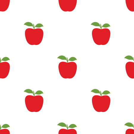 apples large red with green leaves isolated pattern abstract design white backgroundのイラスト素材