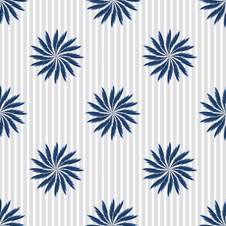 wild flowers blue cornflowers art modern abstract creative light background with stripes patternのイラスト素材