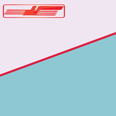 Abstract icon on the letterhead graphic design isolated modern creative white and blue backgroundのイラスト素材