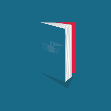 Book icon art abstract graphic design element isolated modern creative blue backgroundのイラスト素材