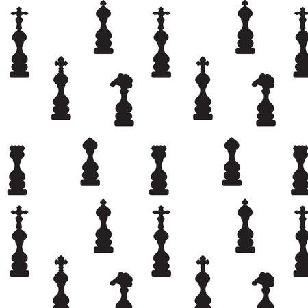 chess pieces black white abstract pattern backgroundのイラスト素材