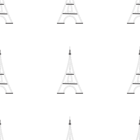 Eiffel tower pattern black and whiteのイラスト素材