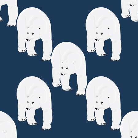 Polar bear art abstract modern creative blue background patternのイラスト素材