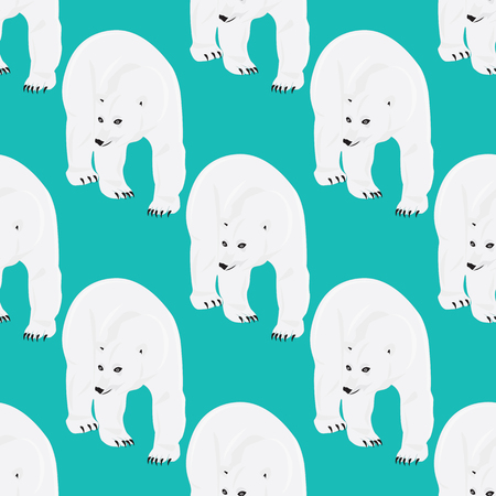 Polar bears abstract modern art creative light blue background patternのイラスト素材