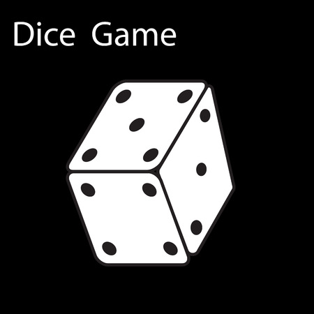 cube dice illustration art design isolated black backgroundのイラスト素材