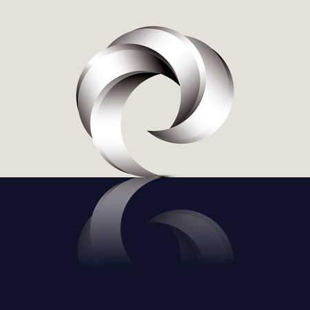 abstract graphic modern creative element in black and white with reflection design isolated art illustrationのイラスト素材