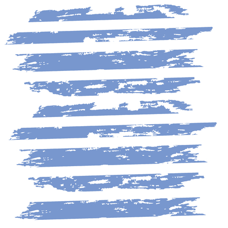 brush strokes blue stripes abstract watercolor grunge style isolated on white background vector design elementのイラスト素材