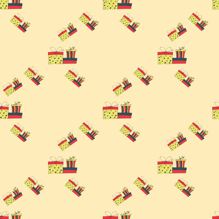 congratulation pattern of gift boxes vectorのイラスト素材