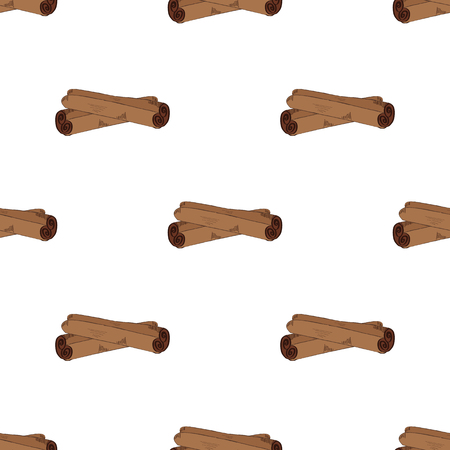 pattern cinnamon isolated on white background vector sketchのイラスト素材