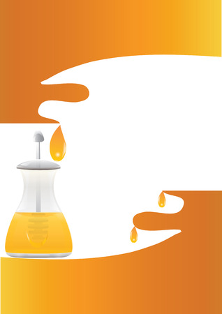 Banner Bank Glass Of Honey Isolated On White Drops Of The Label