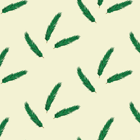 pattern Green fir branch on a light background vector art creativeのイラスト素材