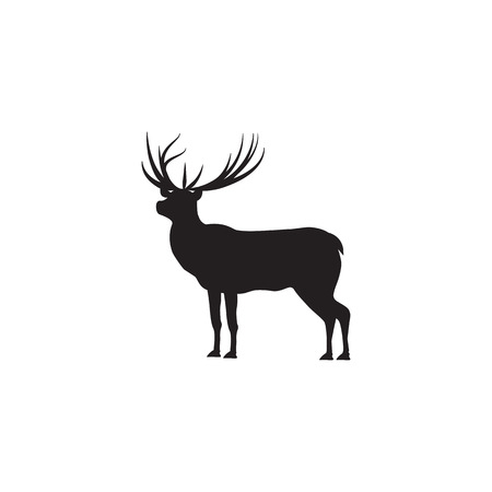 Deer sketch, isolated on white background vector design elementのイラスト素材