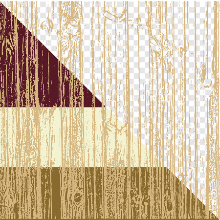 wooden board - isolated on a transparent background and on color samples - art creative Vector.のイラスト素材