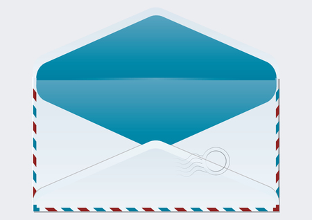 Outdoor postal Air envelope - isolated on white background - art vectorのイラスト素材