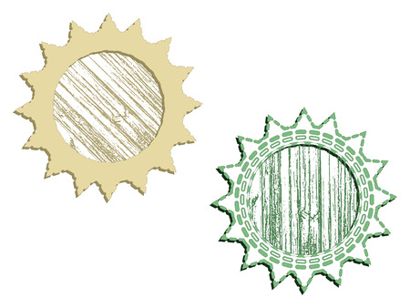 Mark - a set of two samples - a polygon light colors - isolated on white background - vectorのイラスト素材