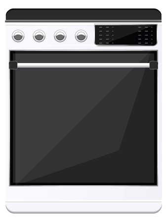 Household appliance - Cooker - isolated on white background - flat style - vectorのイラスト素材