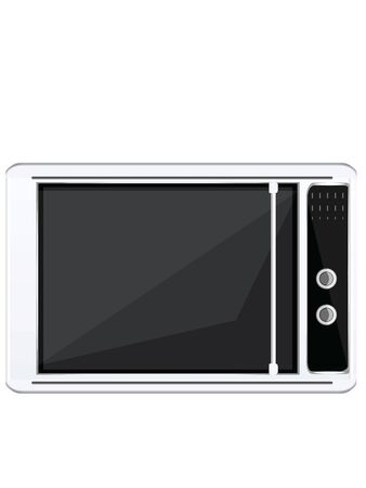 Household appliance - Microwave - isolated on white background - flat style - vectorのイラスト素材