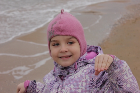 children on the Black Sea , the winter 2013の写真素材