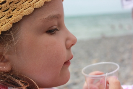 child in the summerの写真素材