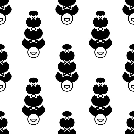 Vector seamless pattern with funny pictures. May be used for wedding decoration, cards, invitation, envelopes or some other romantic polygraphy.のイラスト素材