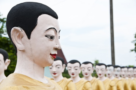 Monks in row.の写真素材