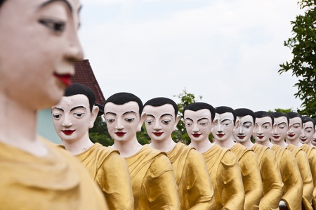 Monks in row.の写真素材