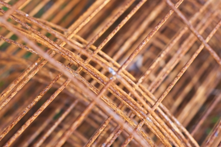 Rusty steel construction framework の写真素材