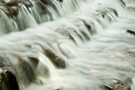 Waterfall close up, slow speed shutter の写真素材