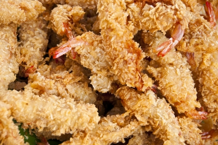 Deep fried crispy shrimp の写真素材