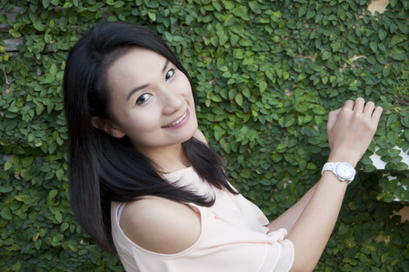 Beautiful Asian woman posing の写真素材