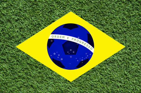 Brazil nation flag design for World Cup 2014 の写真素材