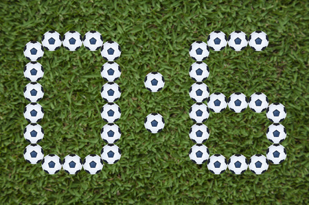 7 Segment pattern football score match report の写真素材