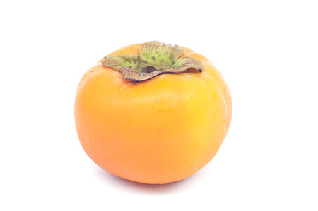 Fresh persimmon isolated on white background の写真素材