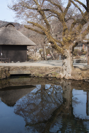 Oshino Hakkai village , tourist destination point in Japan.のeditorial素材