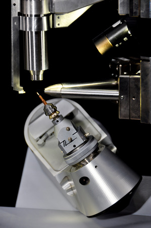 Single-Crystal X-ray crystallography diffractometer equipment for conducting experiments in laboratory.の写真素材