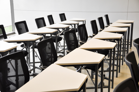 Modern conference room desk and chair in business company.の写真素材