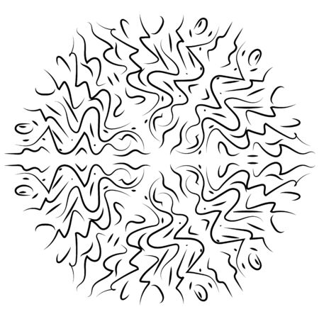 image of snowflake in hand drawing style.のイラスト素材